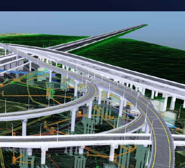 Puentes y corredores viales modelados en BIM