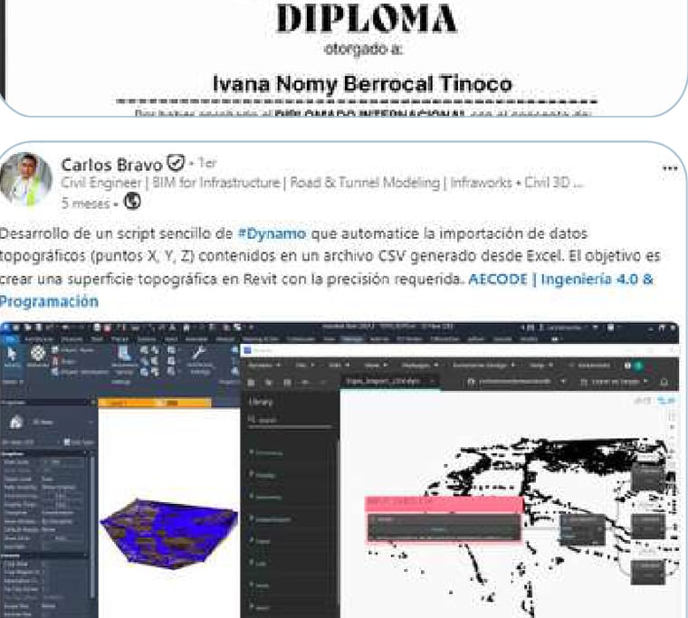 Publicación de LinkedIn de Carlos Bravo sobre un script de Dynamo